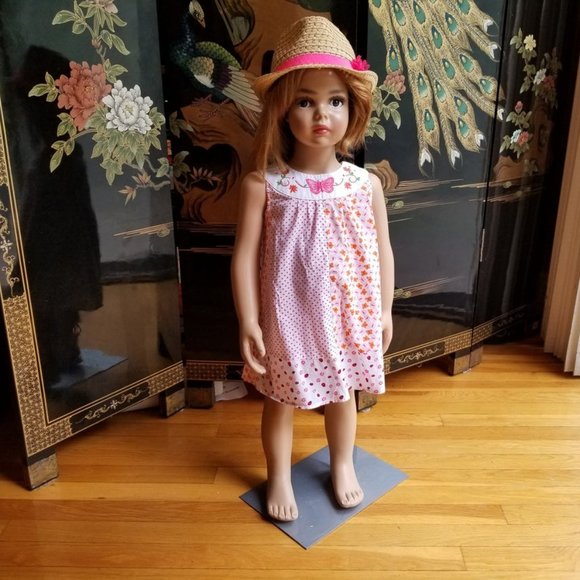 H & M Size 18 Months Pink Orange Butterfly Dress - Picture 1 of 4
